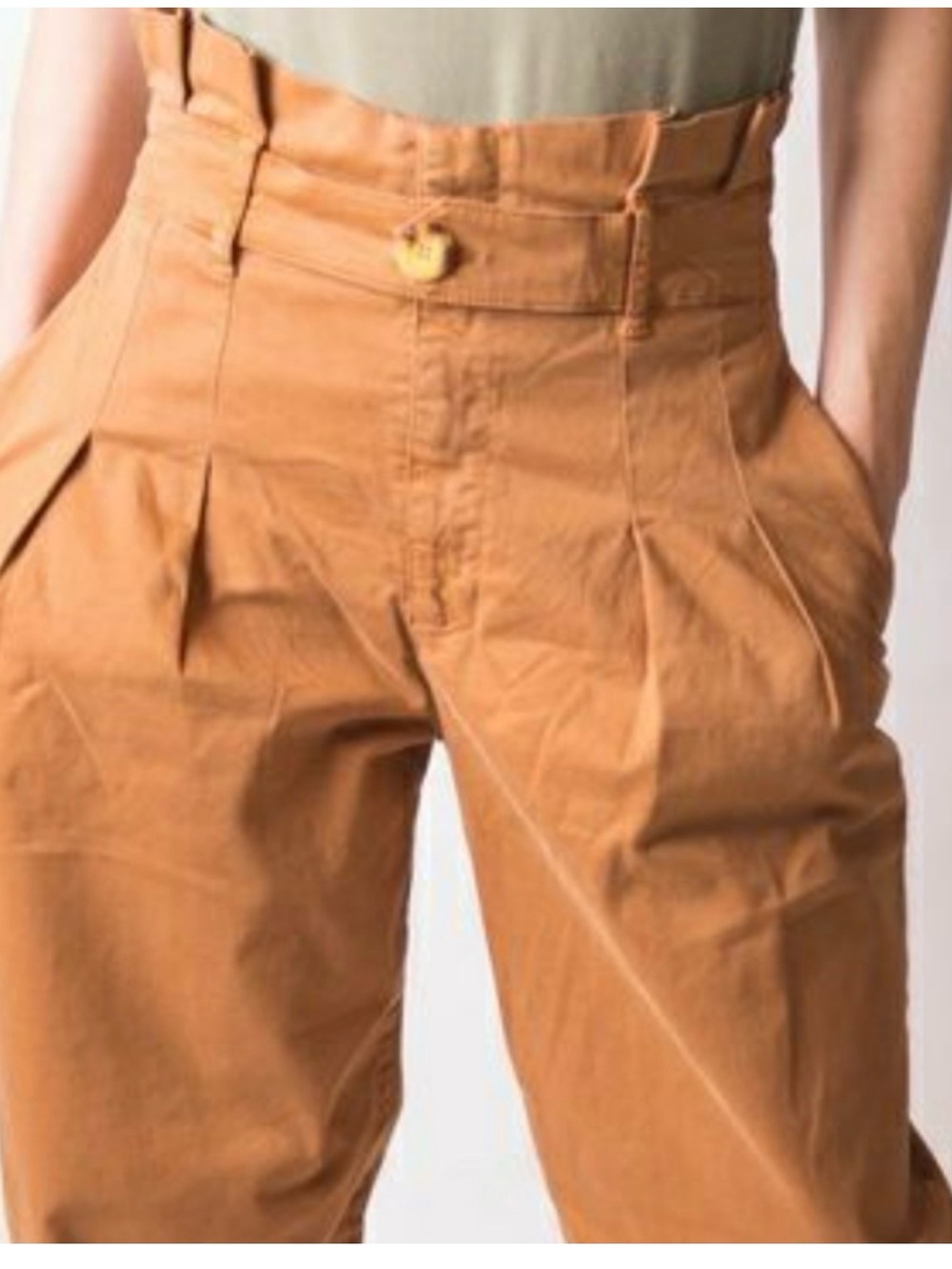 Free People Wide-Leg Pleated Pants in Camel